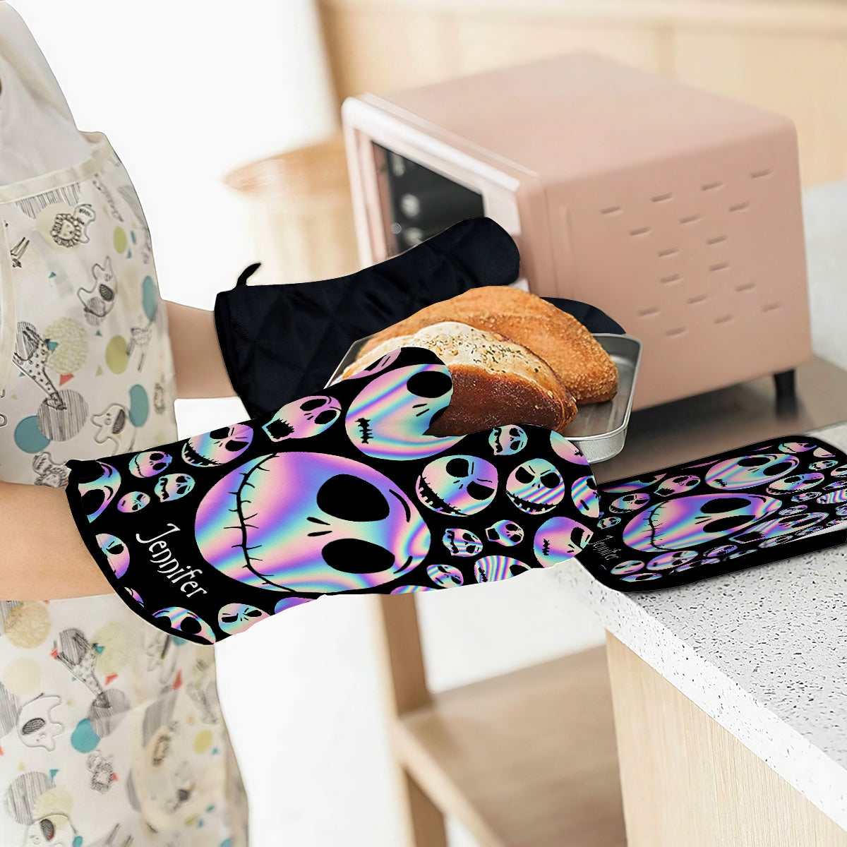 Magical Kitchen - Personalized Baking Oven Mitts & Pot Holder Set