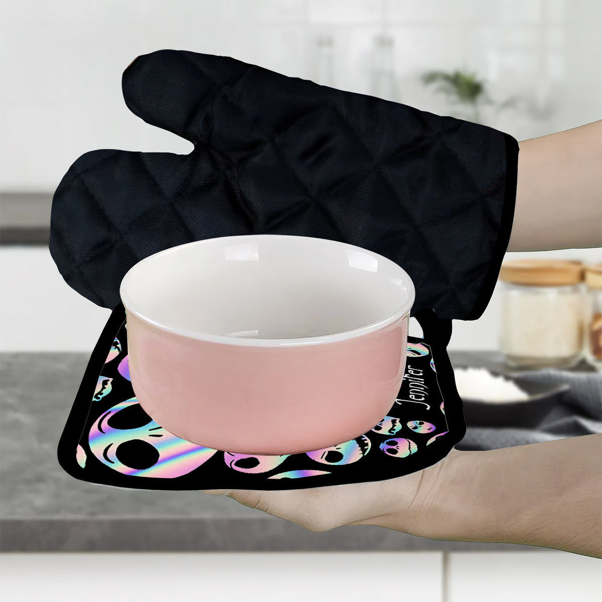 Magical Kitchen - Personalized Baking Oven Mitts & Pot Holder Set