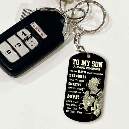 To My Son - Personalized Seven Balls Stainless Steel Keychain