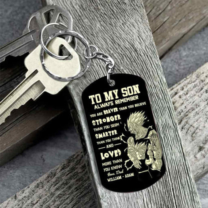 To My Son - Personalized Seven Balls Stainless Steel Keychain