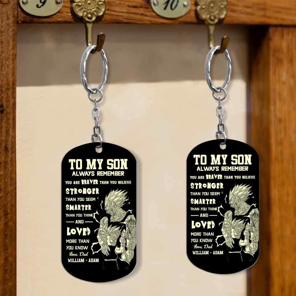 To My Son - Personalized Seven Balls Stainless Steel Keychain