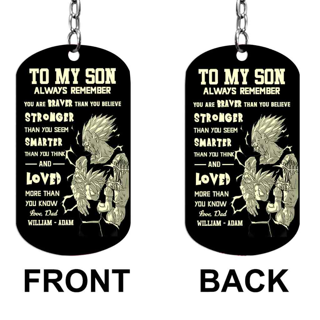 To My Son - Personalized Seven Balls Stainless Steel Keychain