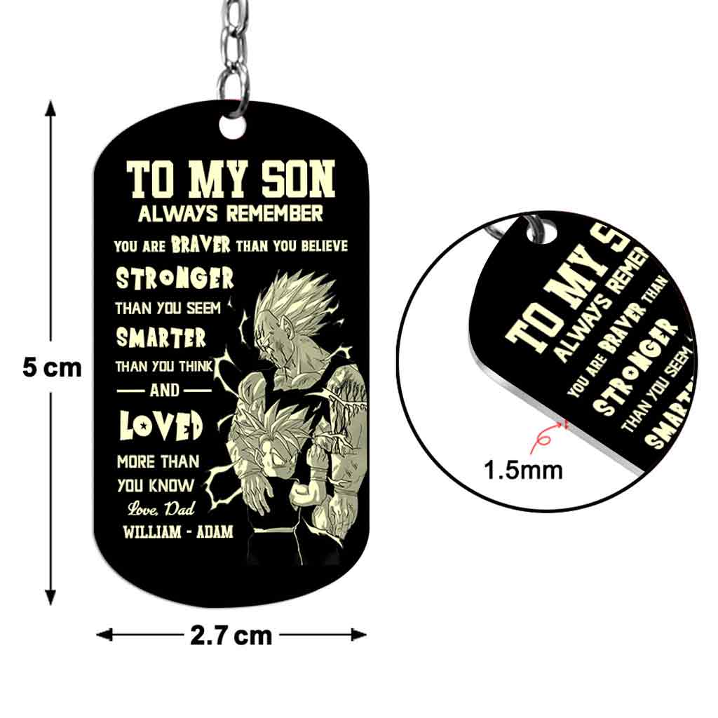 To My Son - Personalized Seven Balls Stainless Steel Keychain