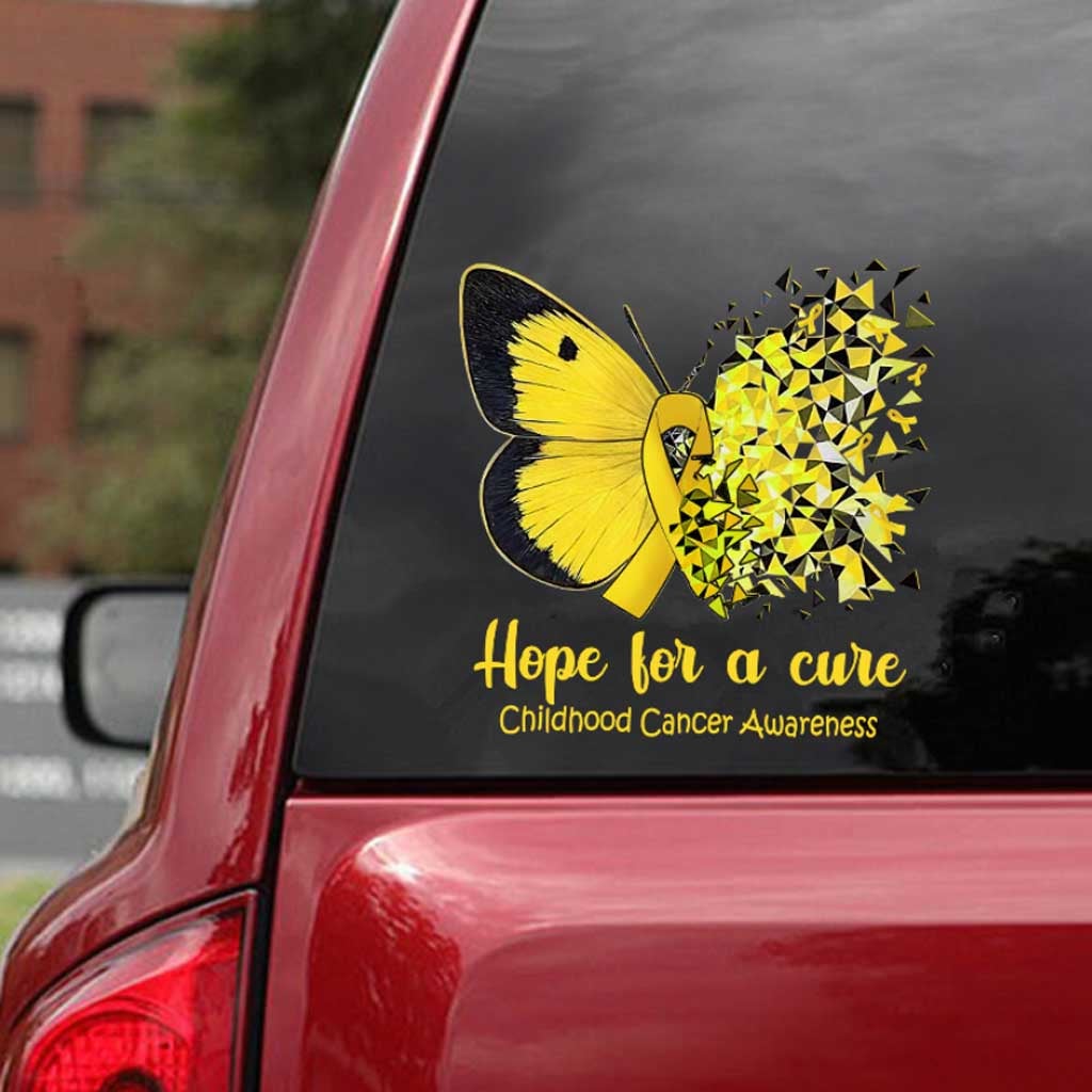 Hope For A Cure - Childhood Cancer Awareness Decal Full