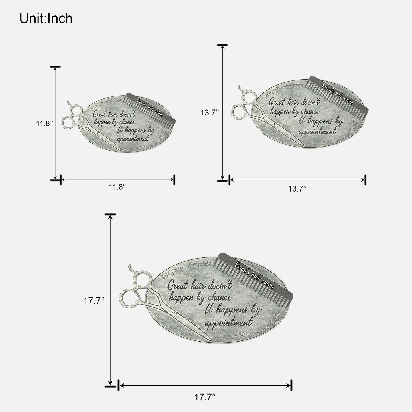 Great Hair Doesn't Happen By Chance - Personalized Hairdresser Wood Sign