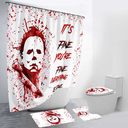 Boogeyman - Personalized Halloween Bathroom Curtain & Mats Set