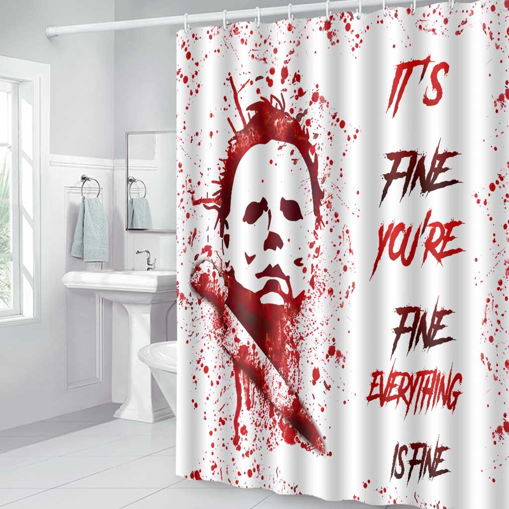 Boogeyman - Personalized Halloween Bathroom Curtain & Mats Set