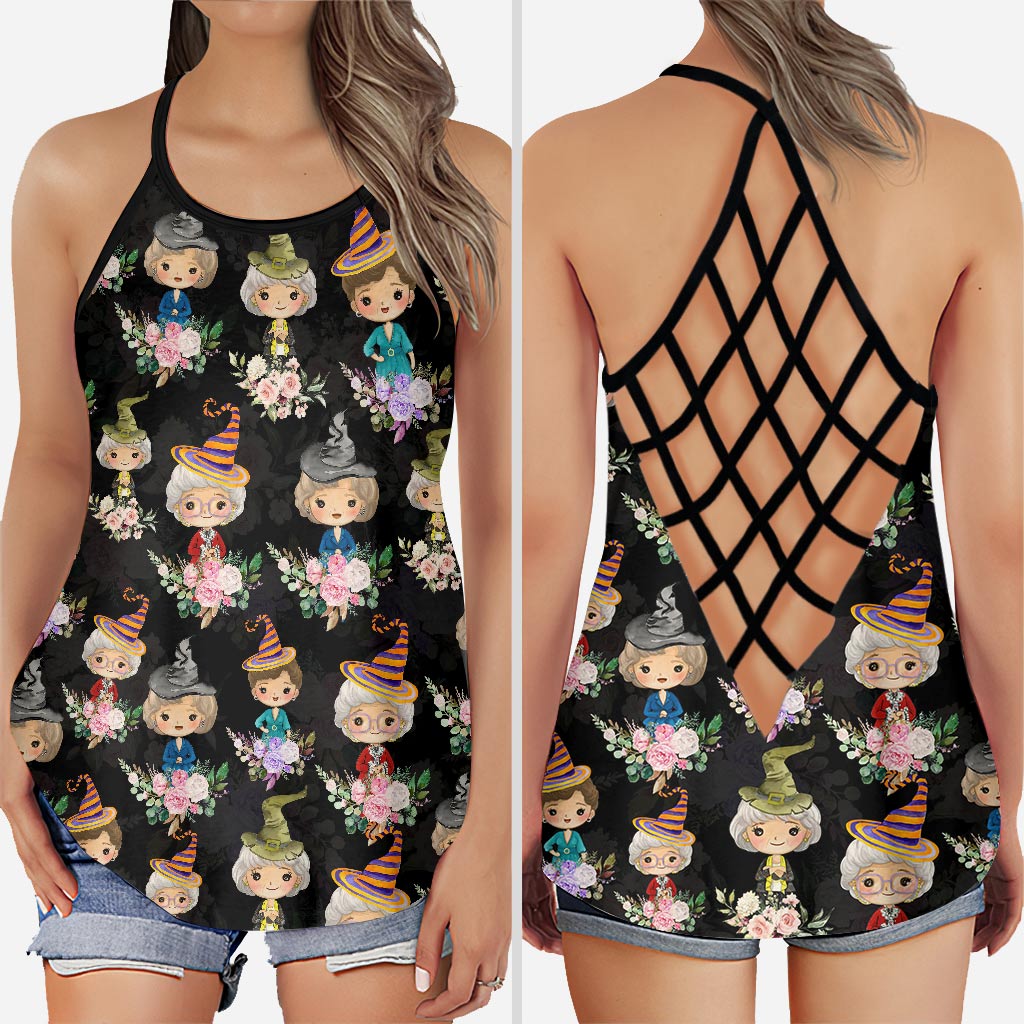 The Golden Girls Chibi Halloween - Cross Tank Top