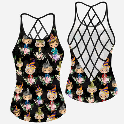 The Golden Girls Chibi Halloween - Cross Tank Top