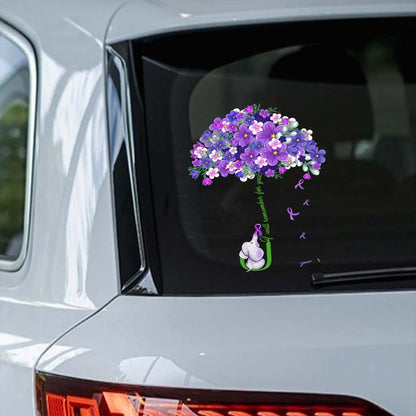 I'll Remember For You Forget Me Not Flower Elephant - Alzheimer Awareness Decal Full