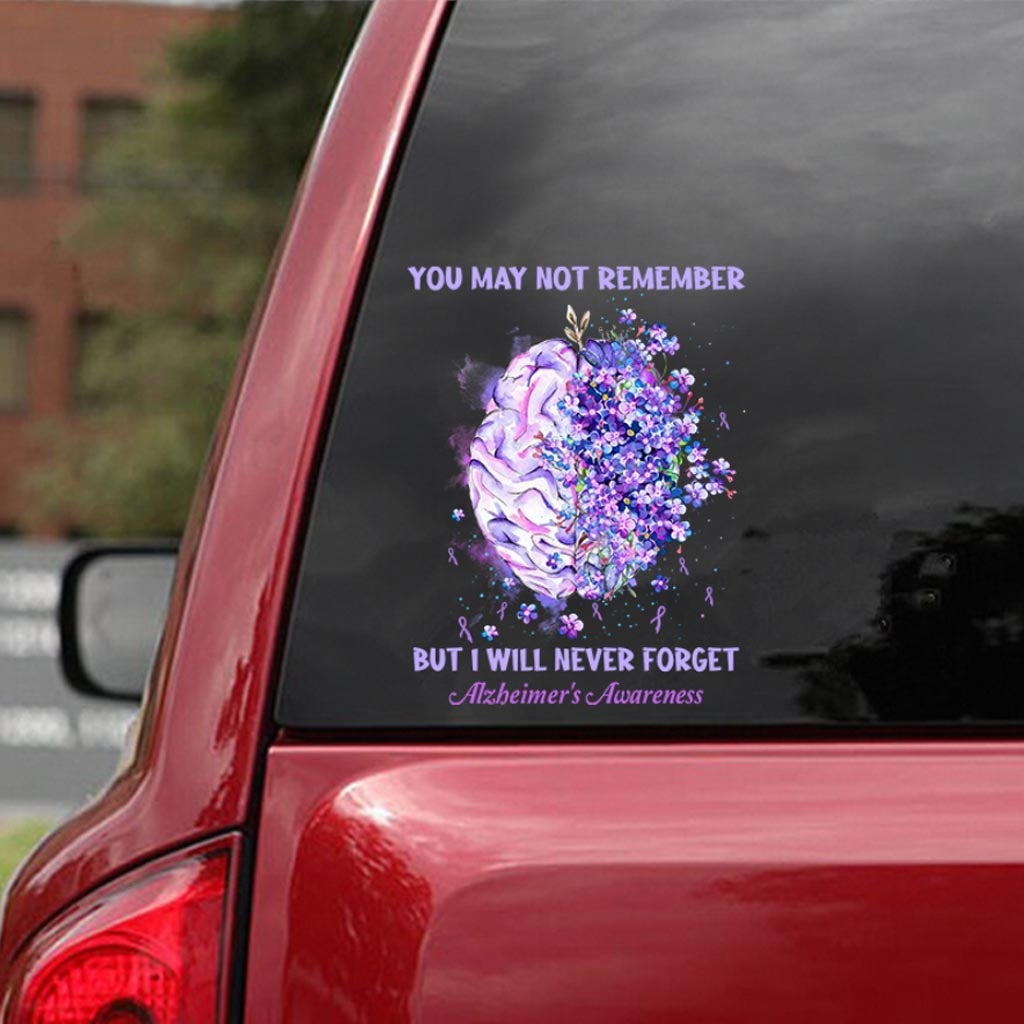 You May Not Remember Forget-me-not - Alzheimer Awareness Decal Full