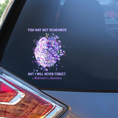 You May Not Remember Forget-me-not - Alzheimer Awareness Decal Full