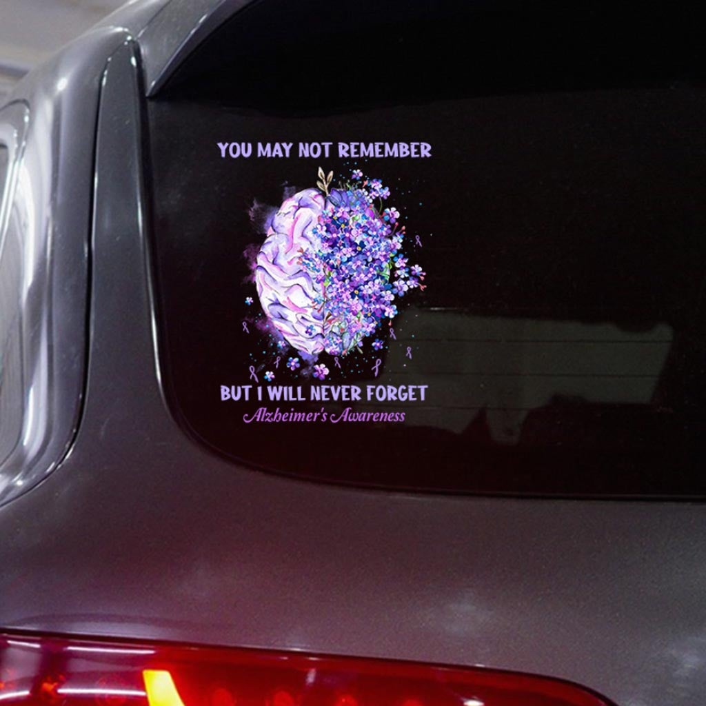 You May Not Remember Forget-me-not - Alzheimer Awareness Decal Full