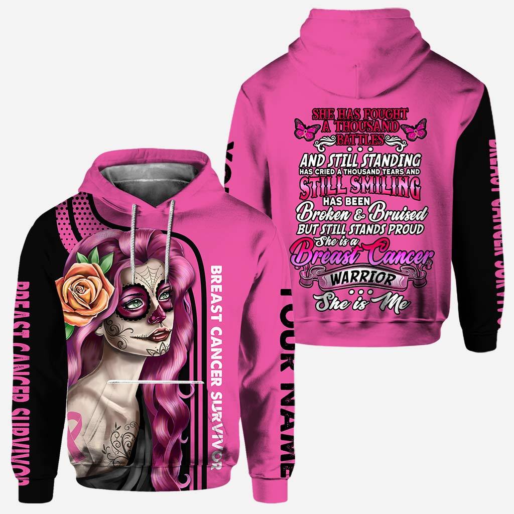 Breast Cancer Survivor - Breast Cancer Awareness Personalized All Over T-shirt and Hoodie