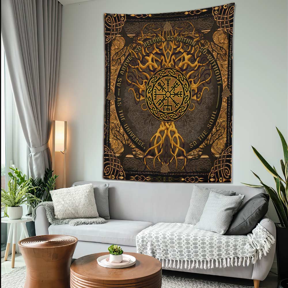 As Above So Below - Viking Wall Tapestry