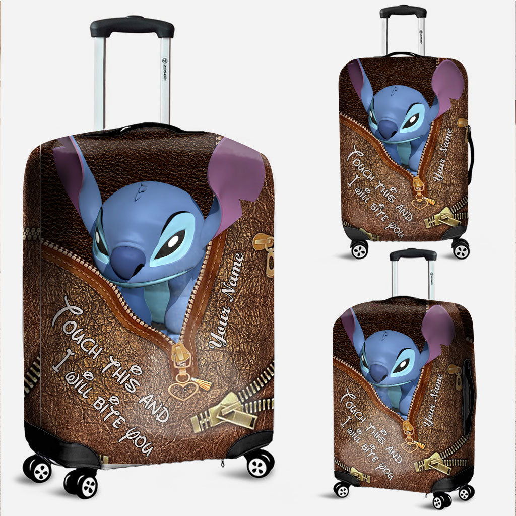 Touch This And I Will Bite You 3D - Personalized Ohana Leather Handbag & Luggage Cover