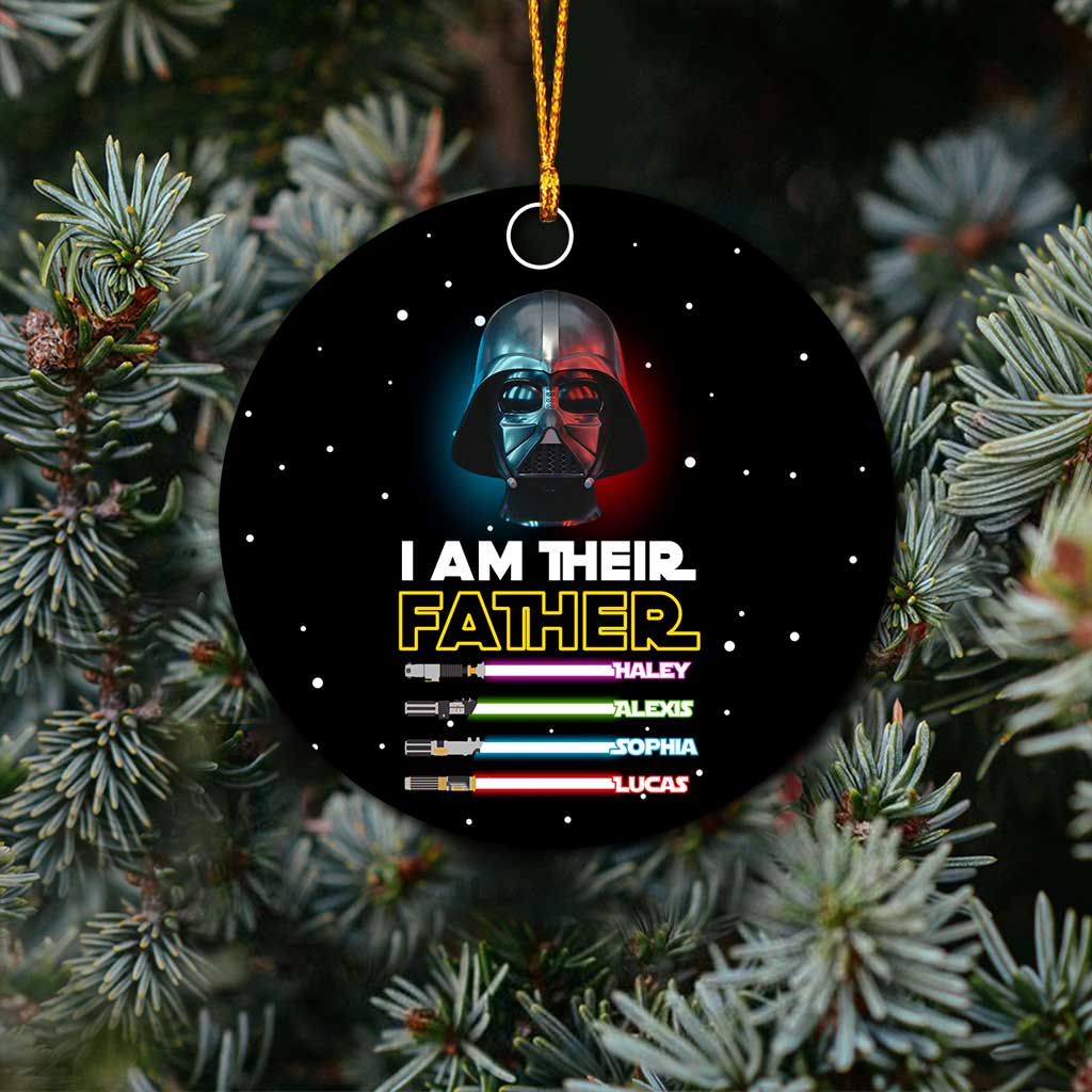 I’m Their Father - Personalized Christmas The Force Ornament (Printed On Both Sides)