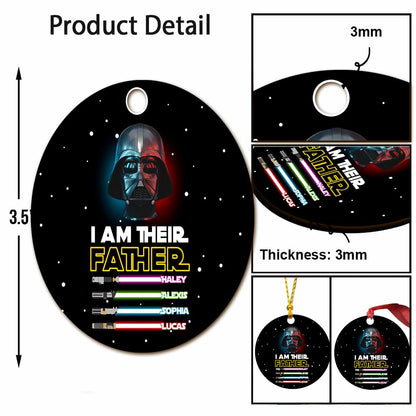 I’m Their Father - Personalized Christmas The Force Ornament (Printed On Both Sides)