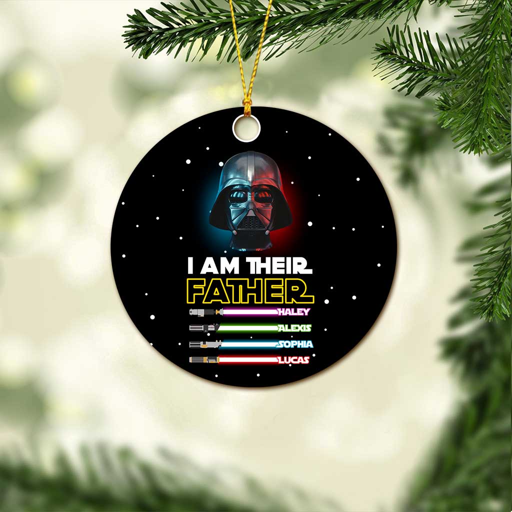 I’m Their Father - Personalized Christmas The Force Ornament (Printed On Both Sides)