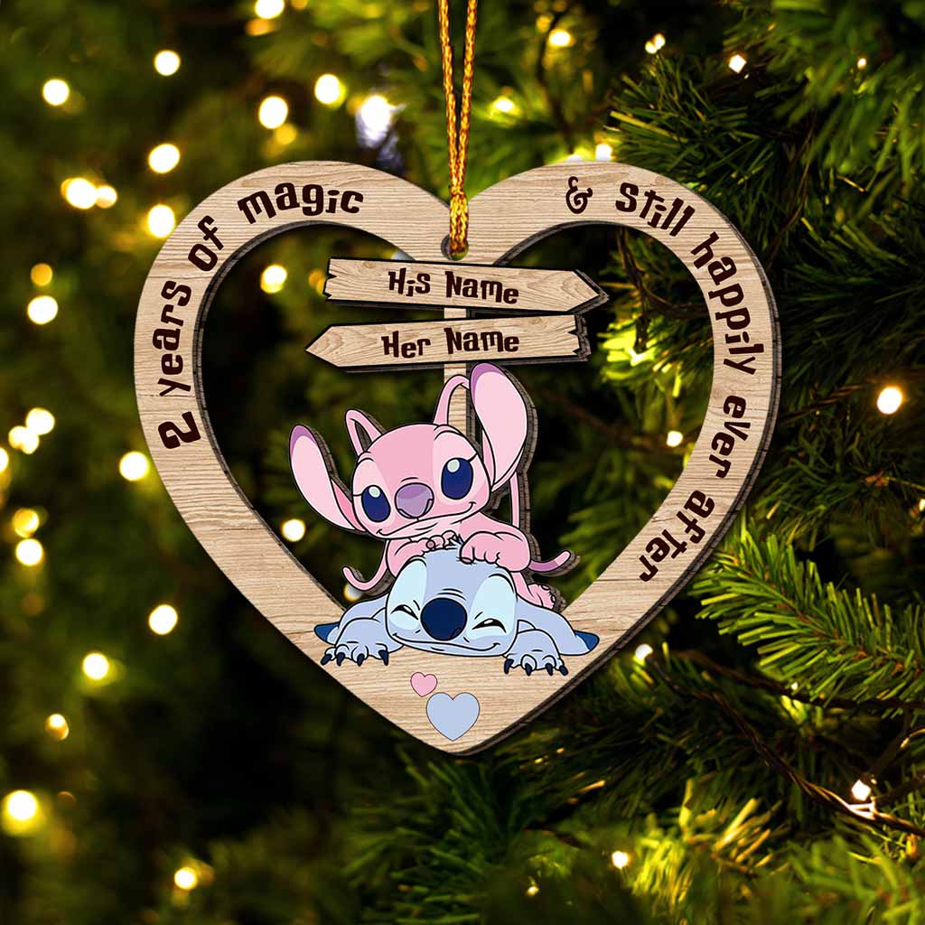 Annoying Each Others For Years And Still Happily Ever After - Personalized Christmas Ohana Ornament (Printed On Both Sides)