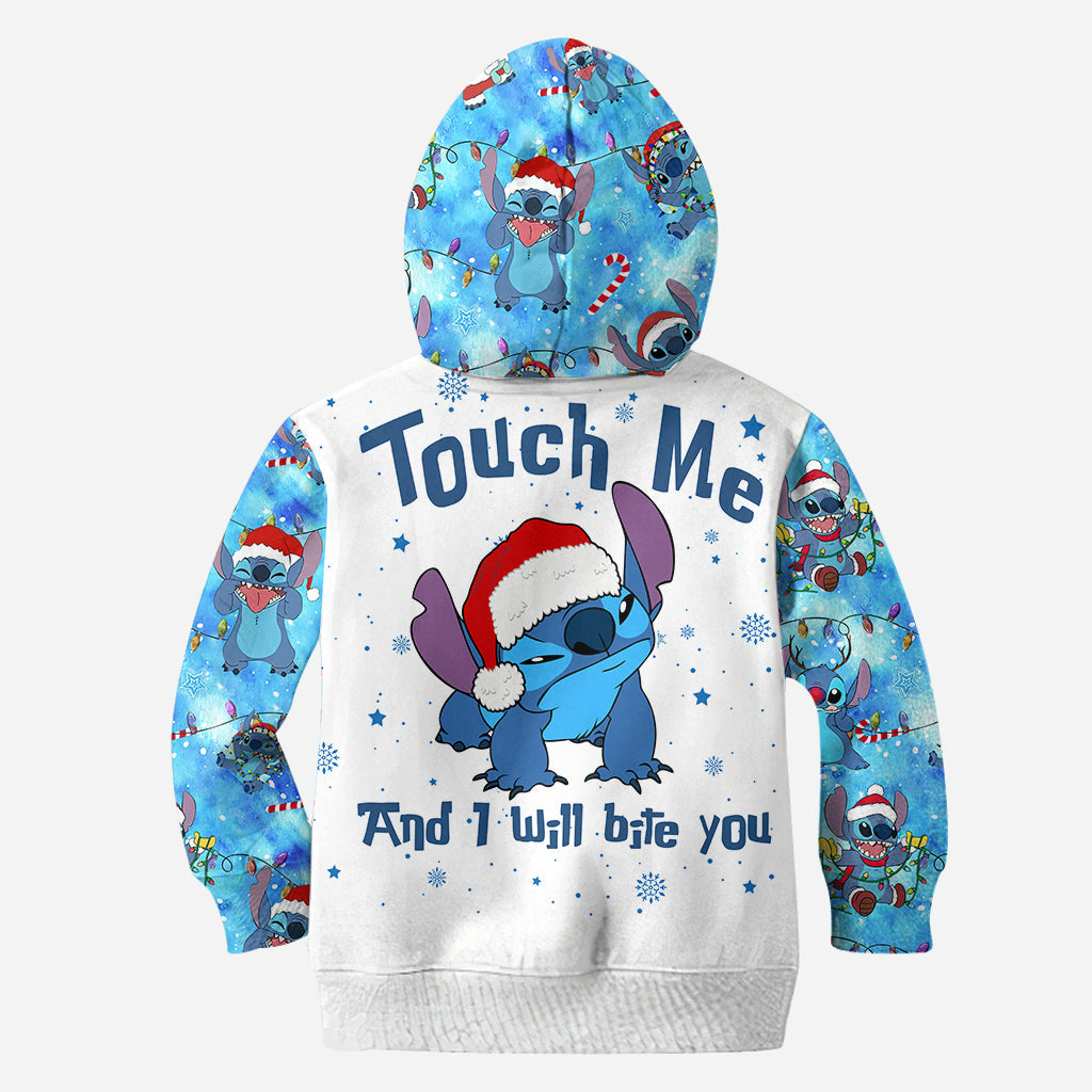 Touch Me And I Will Bite You - Personalized Christmas Ohana Hoodie and Leggings