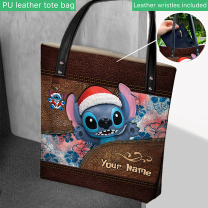 Santa Ohana - Personalized Christmas Ohana Tote Bag