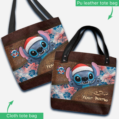 Santa Ohana - Personalized Christmas Ohana Tote Bag