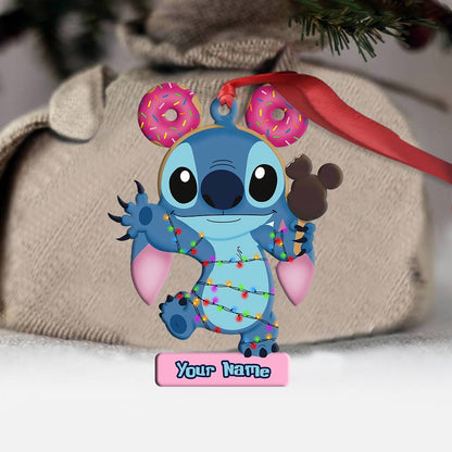 Ice Cream Ohana - Personalized Christmas Ornament (Printed On Both Sides)