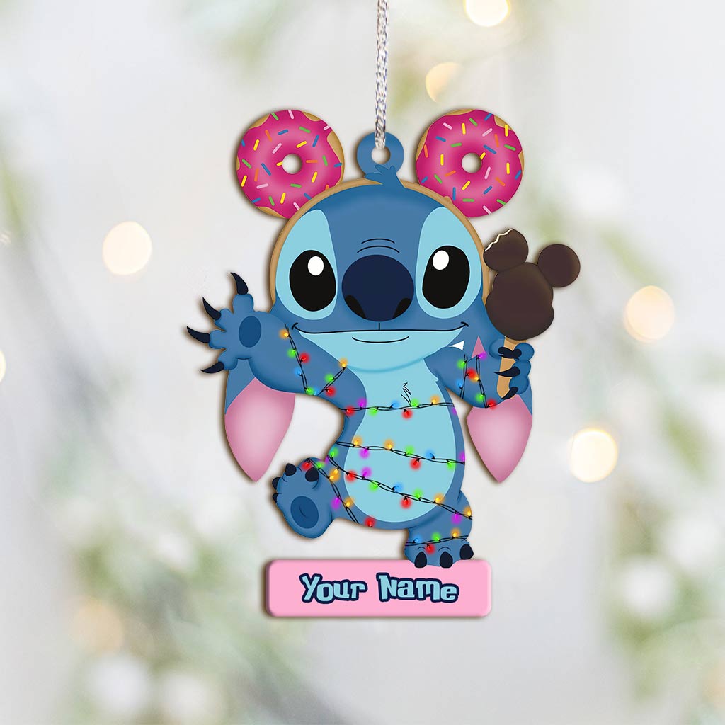 Ice Cream Ohana - Personalized Christmas Ornament (Printed On Both Sides)