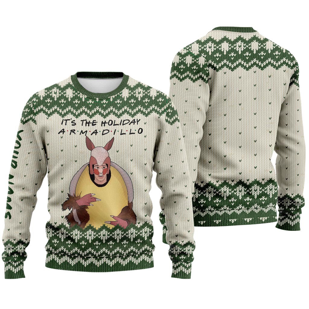 The One With The Holiday Armadillo - Personalized Christmas Sweater