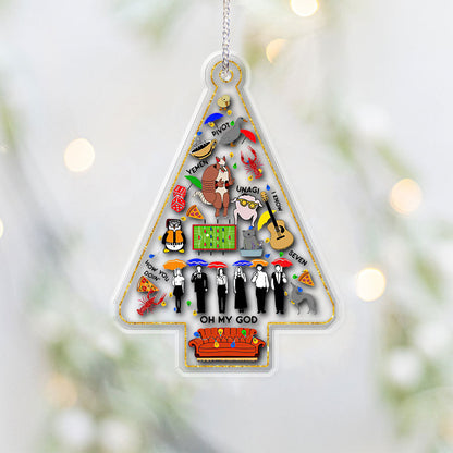 The One With The Christmas Tree - Transparent Ornament