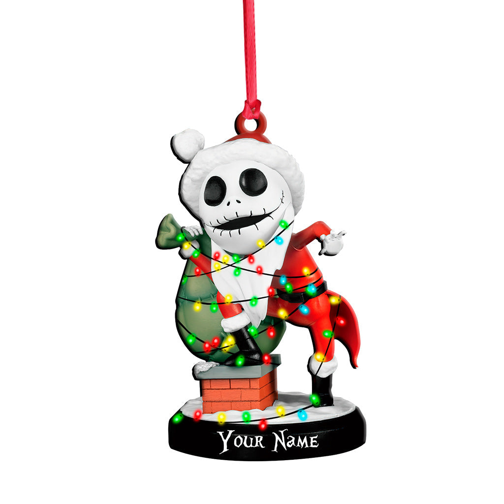 Sneaking Nightmare - Personalized Christmas Ornament (Printed On Both Sides)