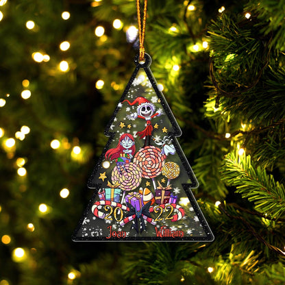 Merry Nightmare Christmas - Personalized Transparent Ornament