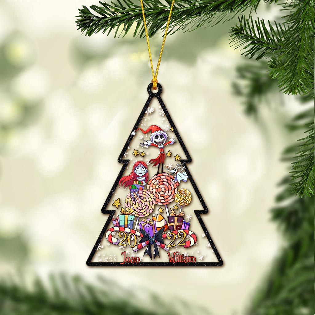 Merry Nightmare Christmas - Personalized Transparent Ornament