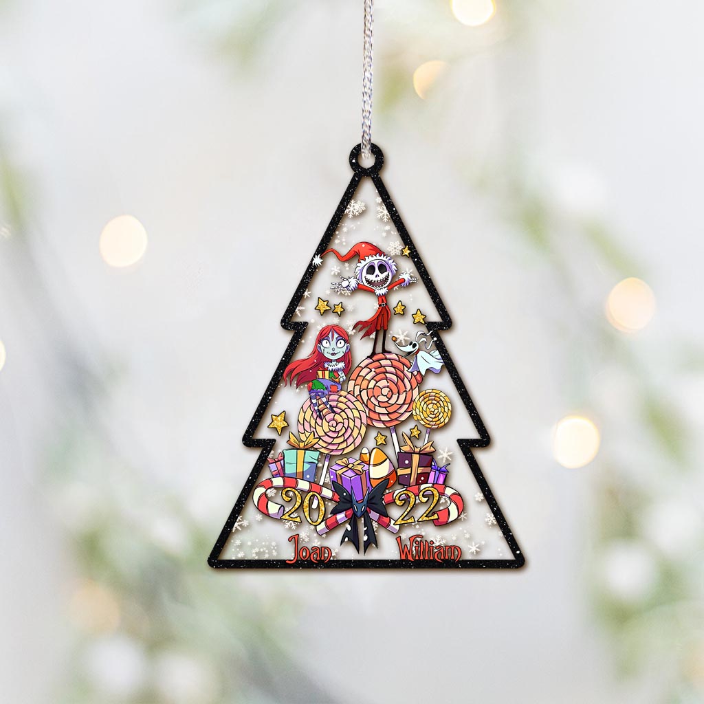 Merry Nightmare Christmas - Personalized Transparent Ornament