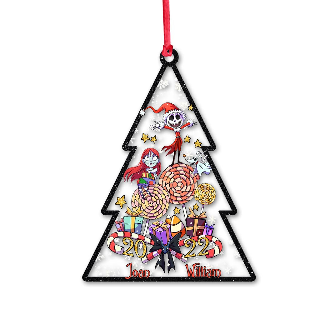 Merry Nightmare Christmas - Personalized Transparent Ornament