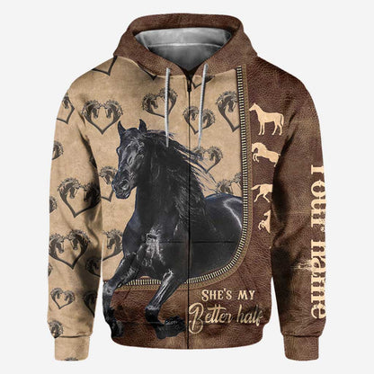 Horse Couple Lover Soul Mate - Personalized All Over T-shirt and Hoodie