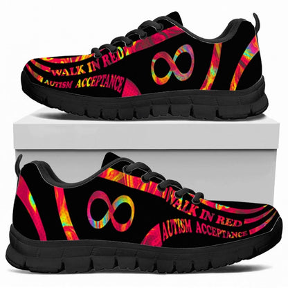 Walk In Red - Autism Acceptance Sneakers