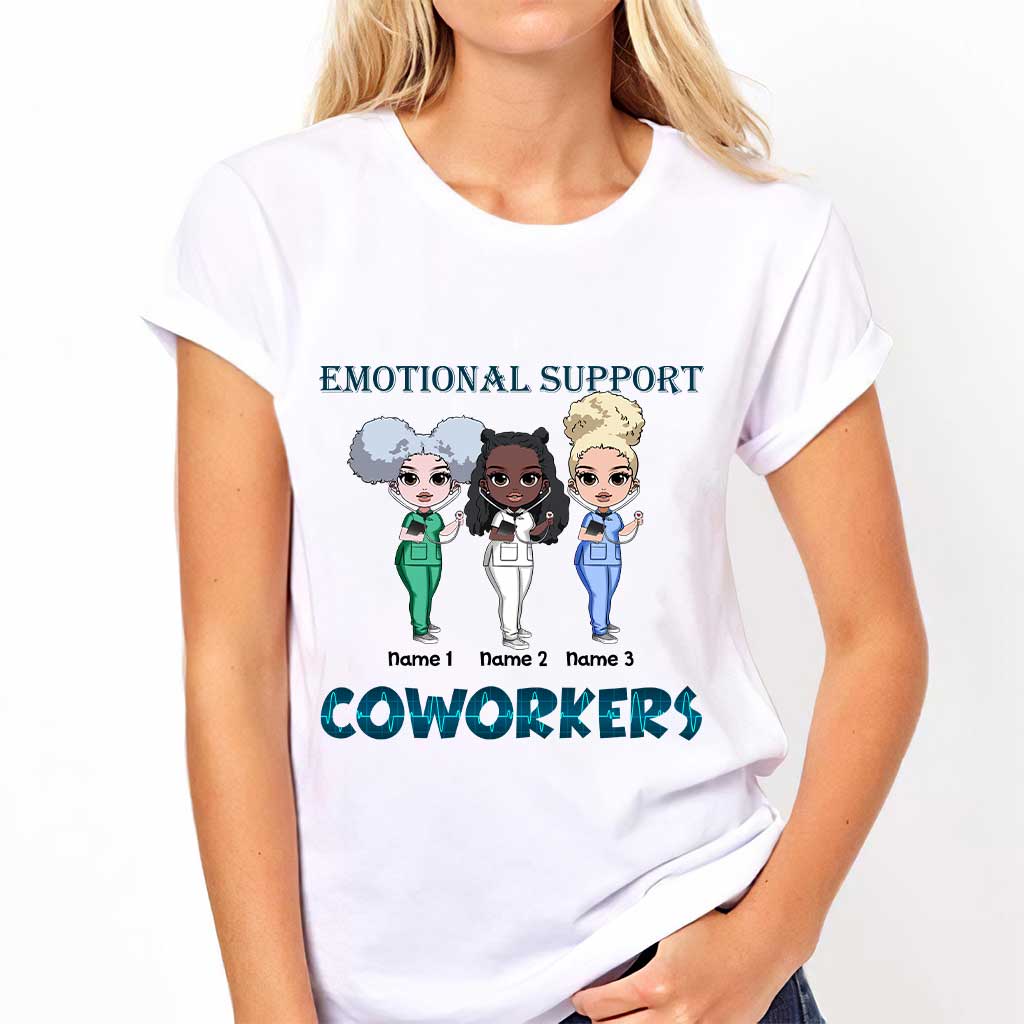 Emotional Support Coworkers - Personalized Nurse T-shirt and Hoodie