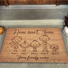 Home Sweet Home - Personalized Mother&#39;s Day Father&#39;s Day Family Doormat With Coir Pattern Print