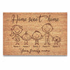 Home Sweet Home - Personalized Mother&#39;s Day Father&#39;s Day Family Doormat With Coir Pattern Print