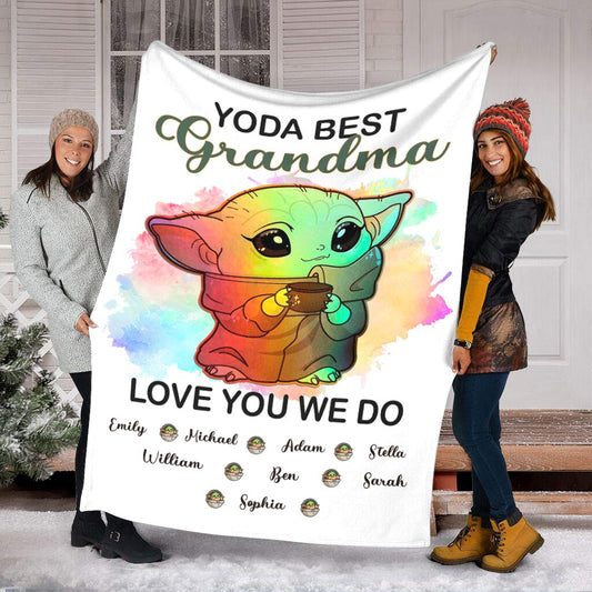 Best Grandma - Personalized The Force Blanket