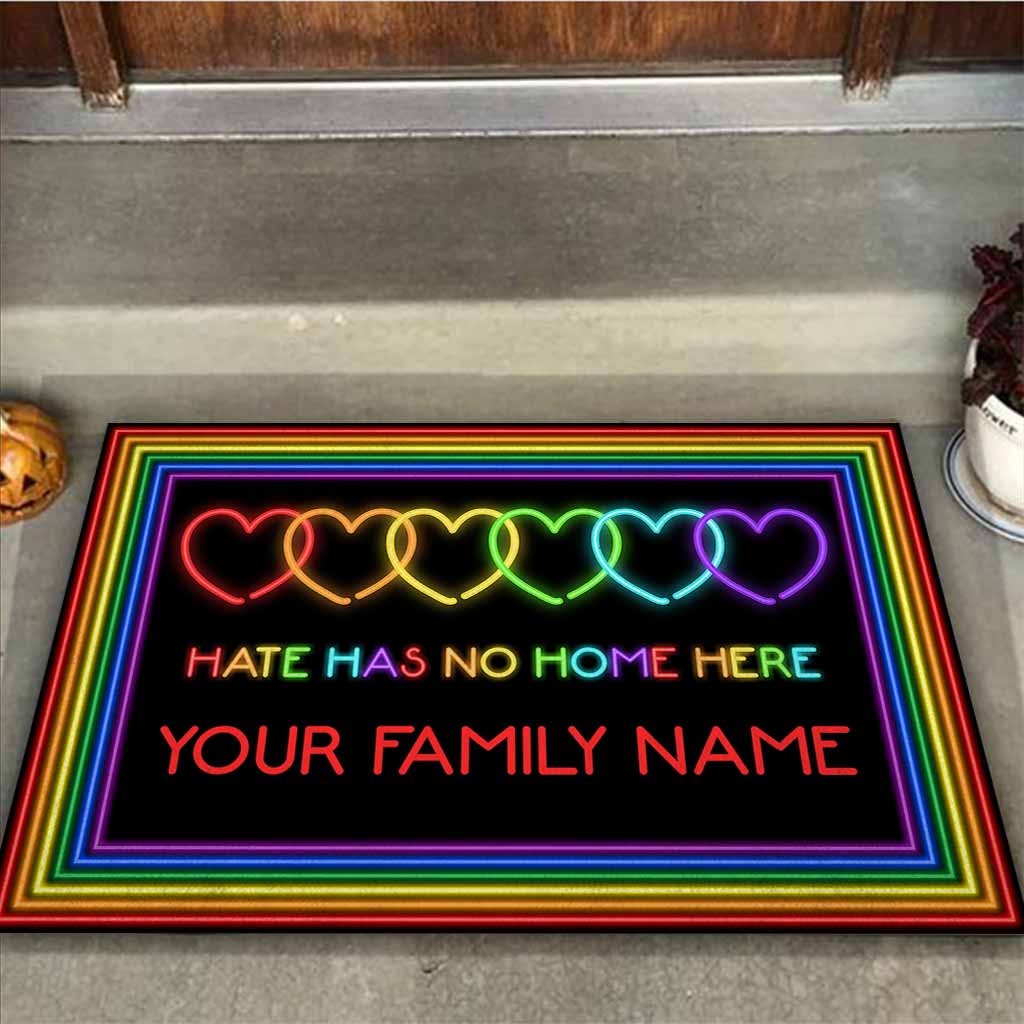 Hate Has No Home Here - LGBT Support Personalized Doormat