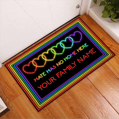 Hate Has No Home Here - LGBT Support Personalized Doormat