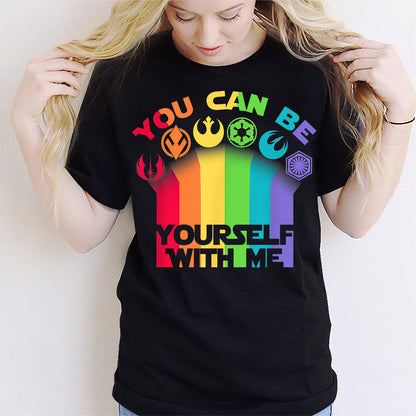 You Can Be Yourself With Me - LGBT Support T-shirt and Hoodie