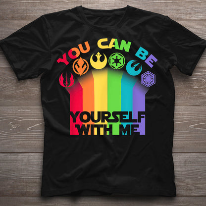 You Can Be Yourself With Me - LGBT Support T-shirt and Hoodie