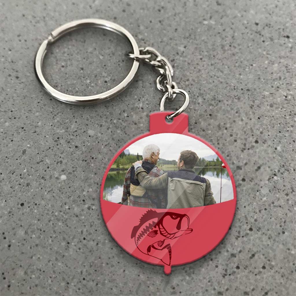 Until We Fish Again - Personalized Father's Day Keychain (Printed On Both Sides)