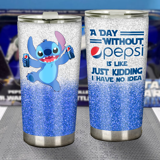 A Day Without Soft Drink Blue Soft Drink Tumbler