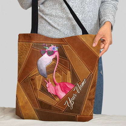 Flamingo Personalized Tote Bag