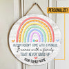 Autism Doesn&#39;t Come - Autism Awareness Personalized Round Wood Sign